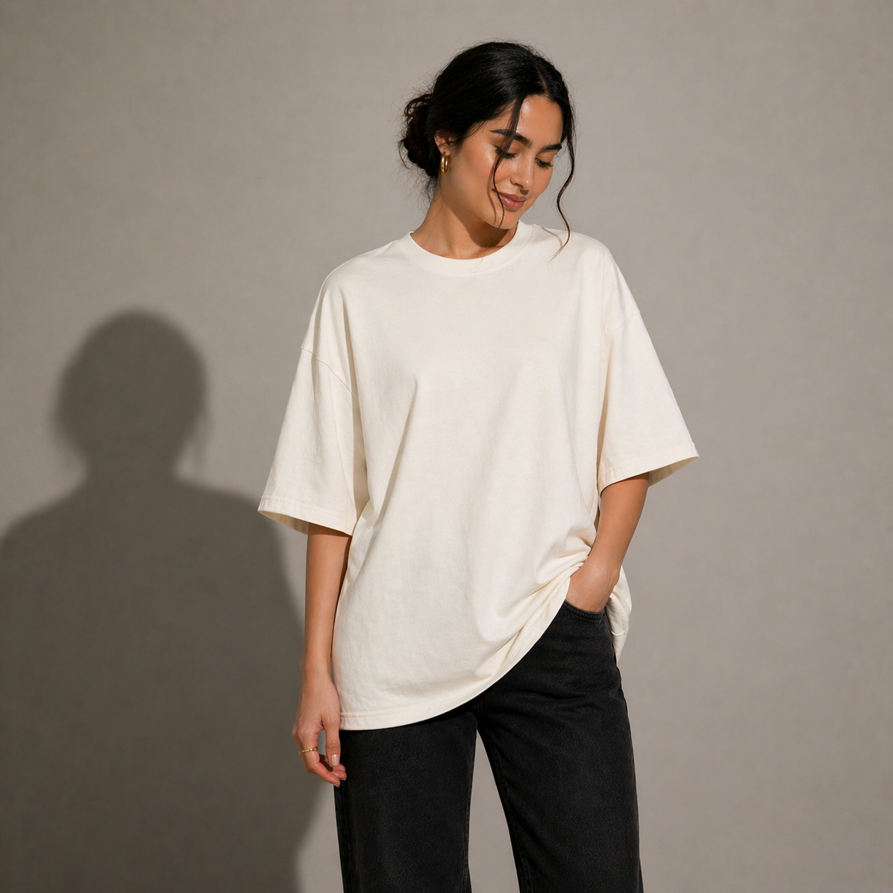 Floral portrait – Women’s Oversized T-Shirt