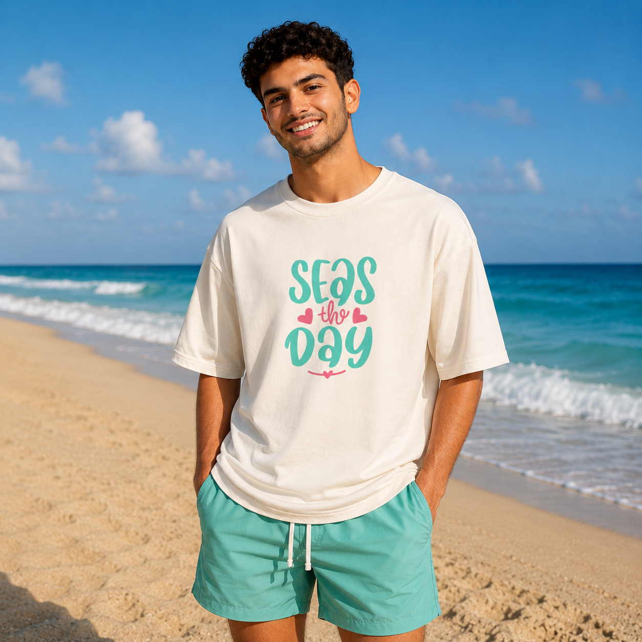 Seas the Day – Unisex Oversized Summer Tee