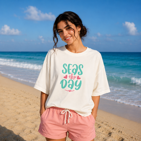 Seas the Day – Unisex Oversized Summer Tee
