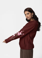Sleeve in Bloom – Women’s Oversized Hoodie