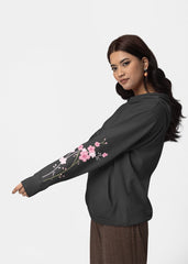 Sleeve in Bloom – Women’s Oversized Hoodie