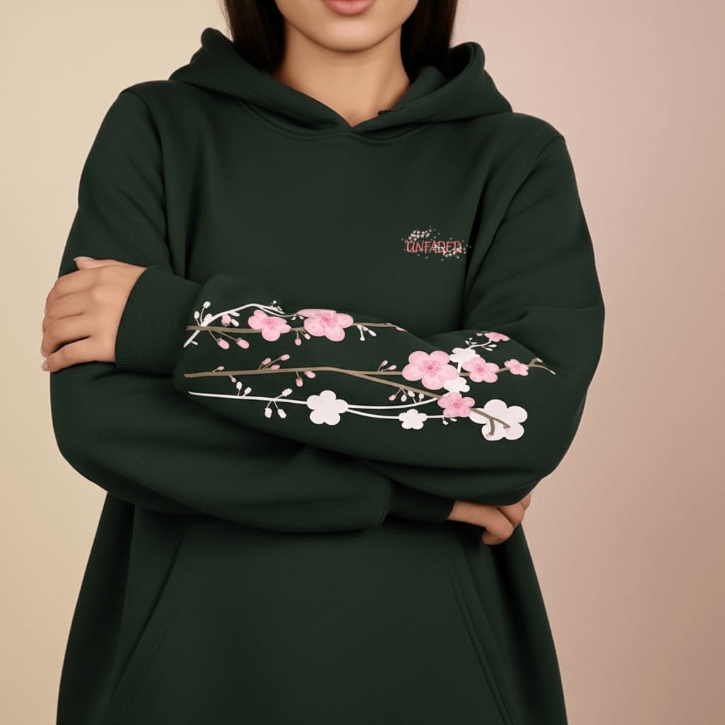 Sleeve in Bloom – Women’s Oversized Hoodie