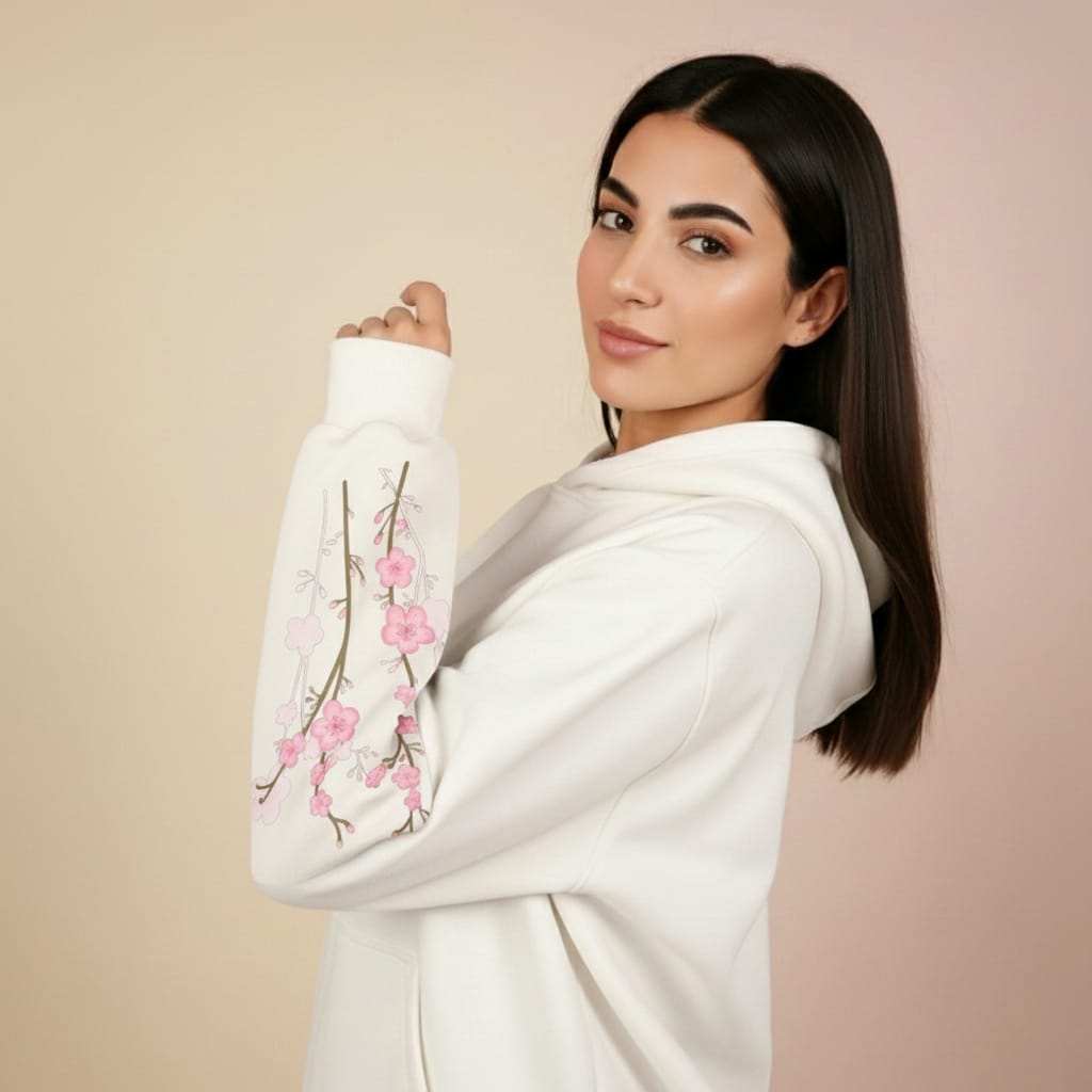 Sleeve in Bloom – Women’s Oversized Hoodie