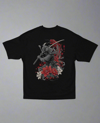 Samurai Bloom – Unisex Oversized Tee
