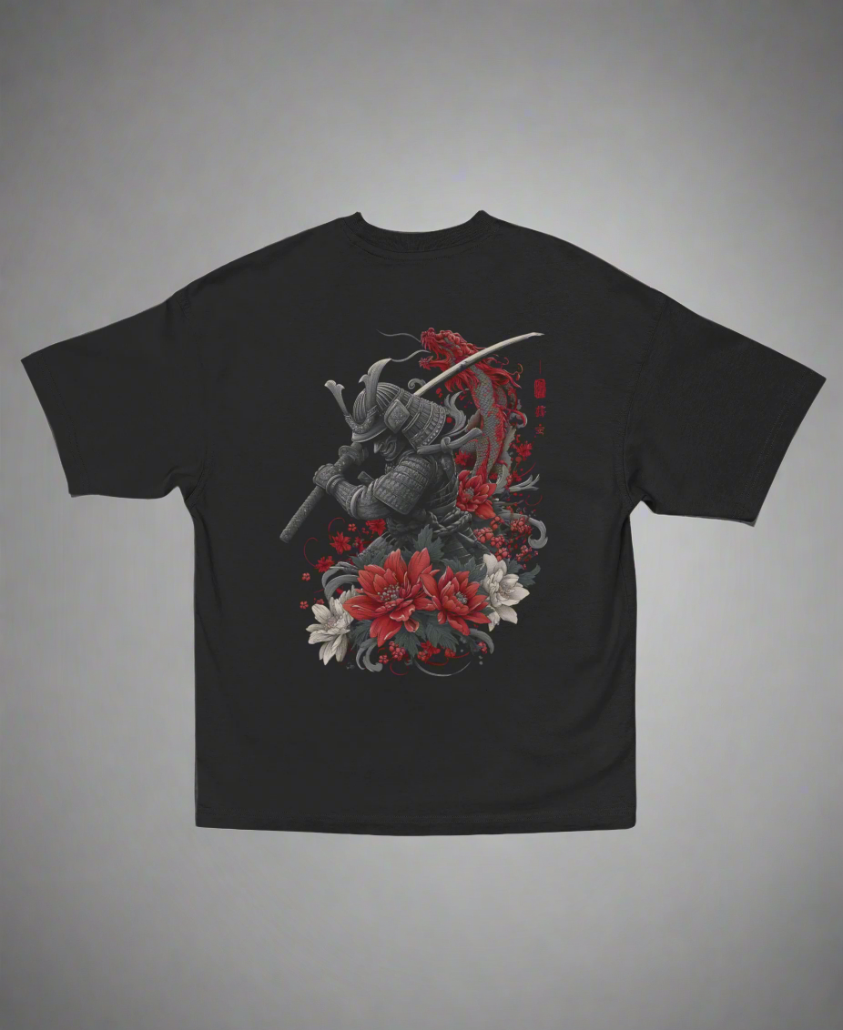 Samurai Bloom – Unisex Oversized Tee
