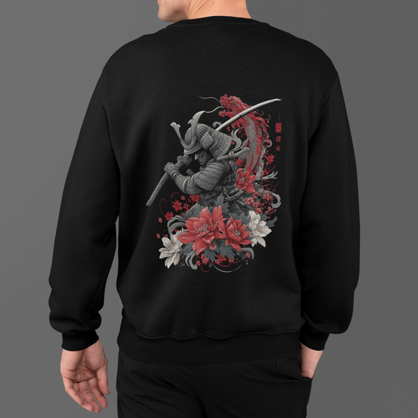 Samurai Bloom – Unisex Oversized Crewneck