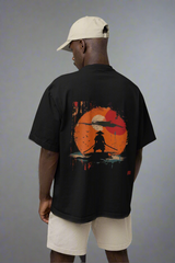 Sunset Ronin – Unisex Oversized Japanese Tee