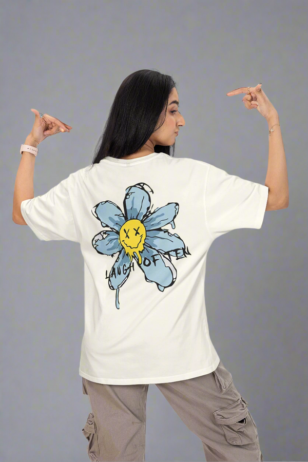 Laugh Often – Unisex Oversized Graffiti Tee