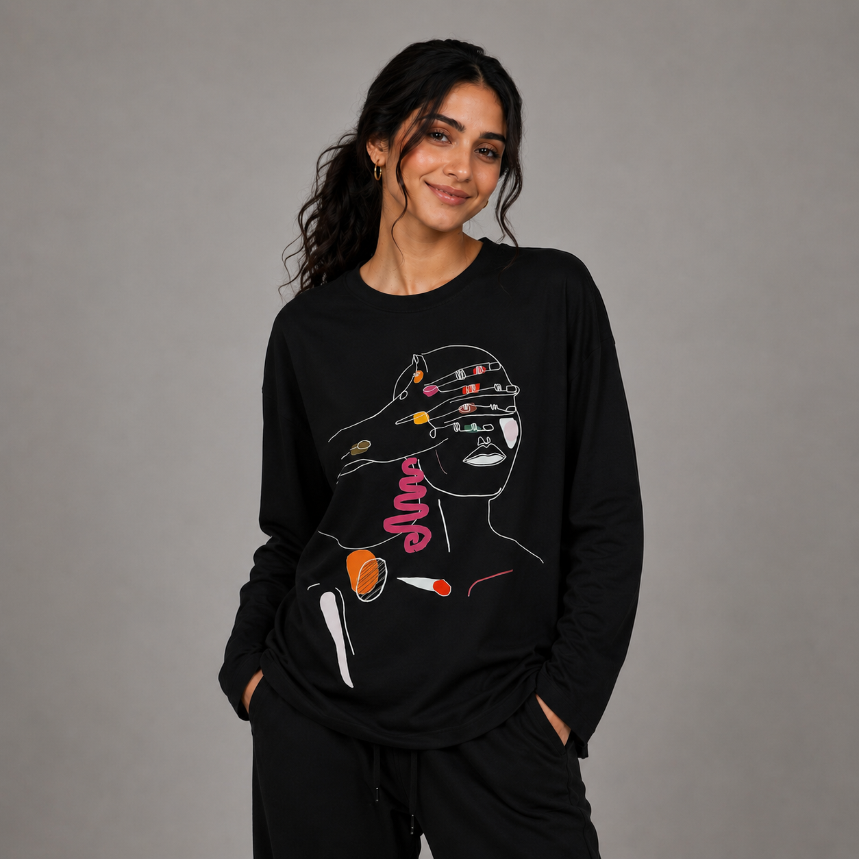 Hidden Muse Women's Relaxed Fit Long Sleeve T-Shirt