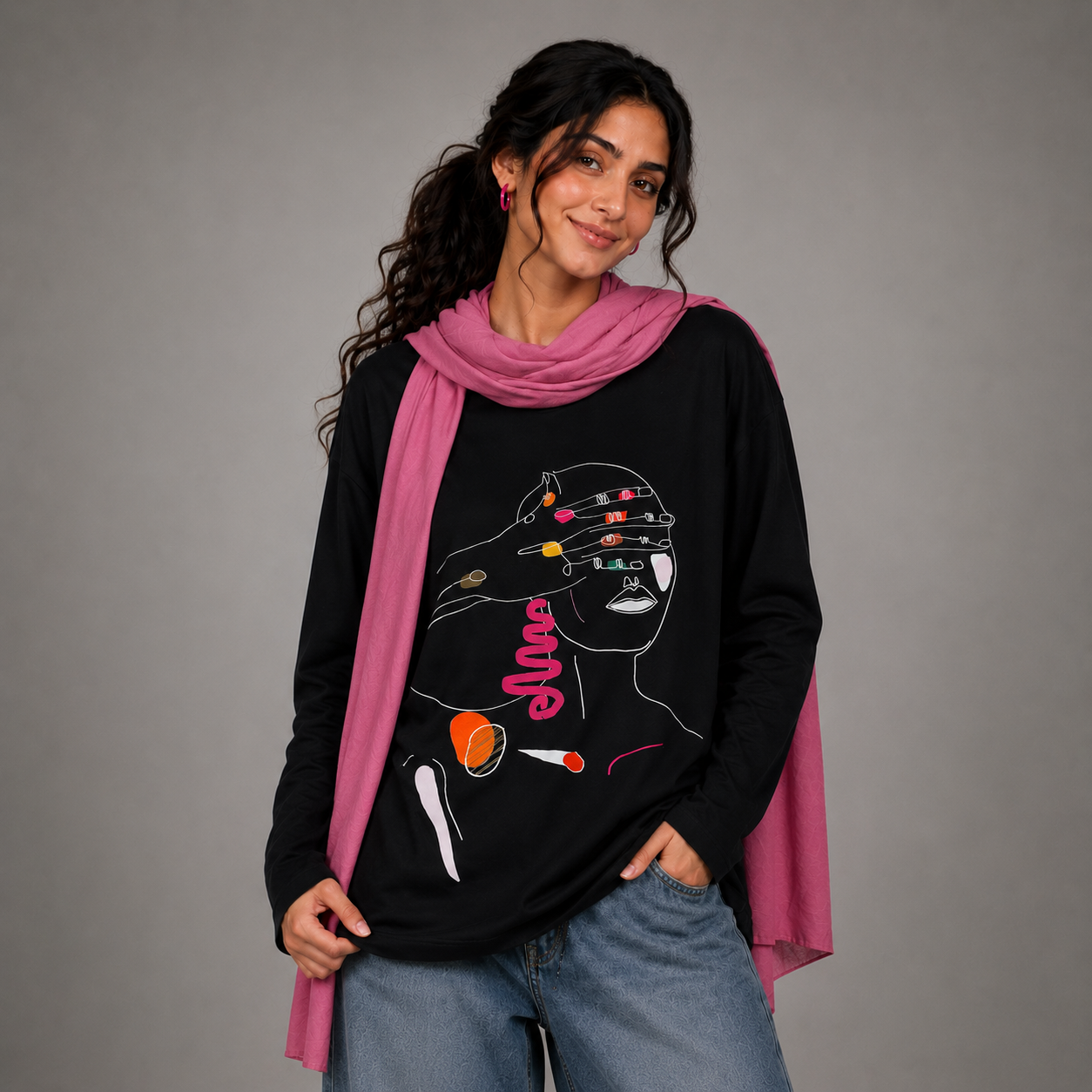 Hidden Muse Women's Relaxed Fit Long Sleeve T-Shirt