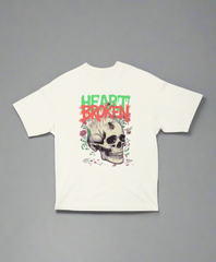 Heart Broken – Unisex Oversized Skull Tee