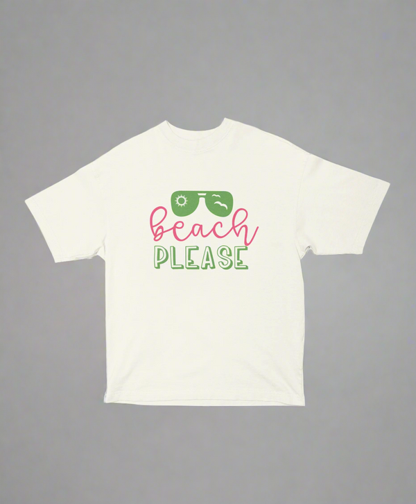 Beach Please – Unisex Oversized Summer Tee