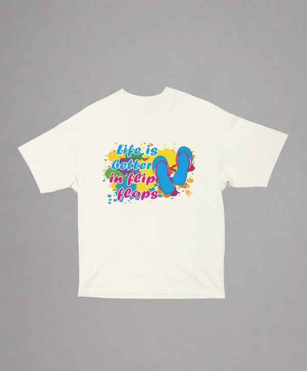 Flip Flop Life – Unisex Oversized Summer Tee