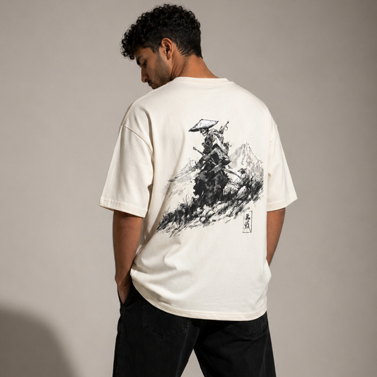 Death Ronin – Unisex Oversized Samurai Skull Tee