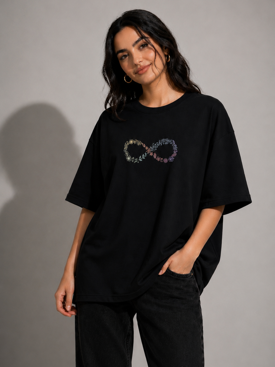 Floral Infinity – Women's Minimal Tee
