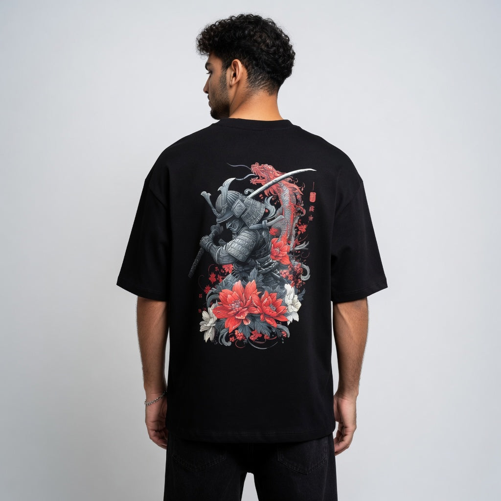 Samurai Bloom – Unisex Oversized Tee