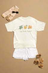 Sip Smile Repeat – Unisex Oversized Tropical Tee